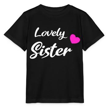 Lovely Sister White - Stanley/Stella Kinder T-Shirt MINI CREATOR  - Schwarz - Vorne - Mikhail (115cm)