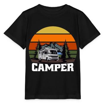 Cadeau Camper Camper Caravan - T-shirt bio MINI CREATOR Stanley/Stella Enfant - noir - Devant - Mikhail (115cm)