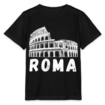 Roma Colosseum Rome Colisée Italie Souvenir - T-shirt bio MINI CREATOR Stanley/Stella Enfant - noir - Devant - Mikhail (115cm)
