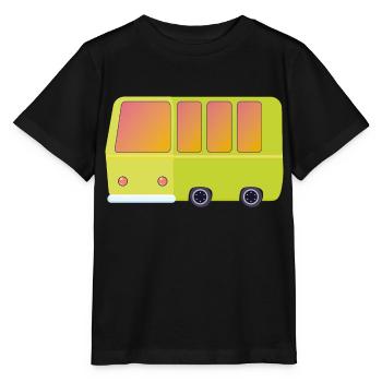 Der farbige Bus. - Stanley/Stella Kinder T-Shirt MINI CREATOR  - Schwarz - Vorne - Mikhail (115cm)