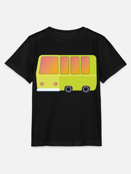 Der farbige Bus. - Stanley/Stella Kinder T-Shirt MINI CREATOR - Schwarz