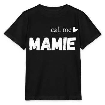 Call me mamie - T-shirt bio MINI CREATOR Stanley/Stella Enfant - noir - Devant - Mikhail (115cm)