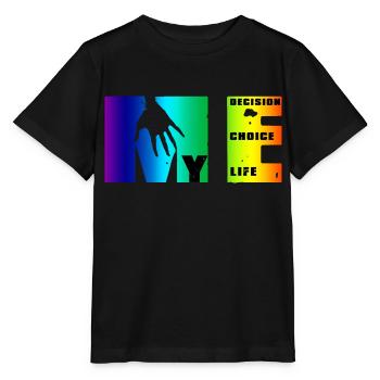 Manifeste de moi: choix, décision, vie - T-shirt bio MINI CREATOR Stanley/Stella Enfant - noir - Devant - Mikhail (115cm)