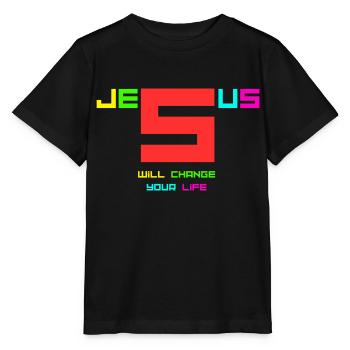 Jesus will change your life2 - Stanley/Stella MINI CREATOR Kids’ T-Shirt - black - Front - Mikhail (115cm)