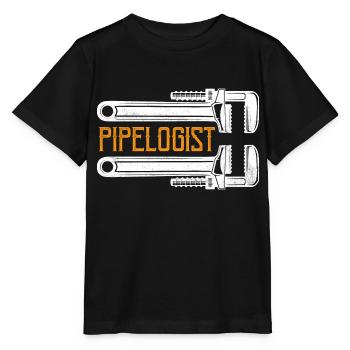 Piéologue Tuyauteur Clé à molette Plombier - T-shirt bio MINI CREATOR Stanley/Stella Enfant - noir - Devant - Mikhail (115cm)