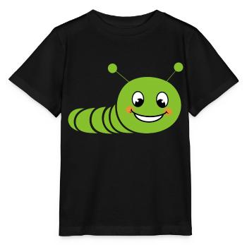 Raupen Insektenliebe Kleine Raupe - Stanley/Stella Kinder T-Shirt MINI CREATOR  - Schwarz - Vorne - Mikhail (115cm)