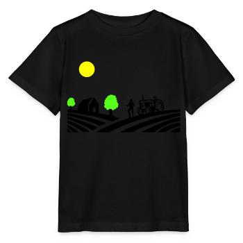 traktor farm - Stanley/Stella Kinder T-Shirt MINI CREATOR  - Schwarz - Vorne - Mikhail (115cm)