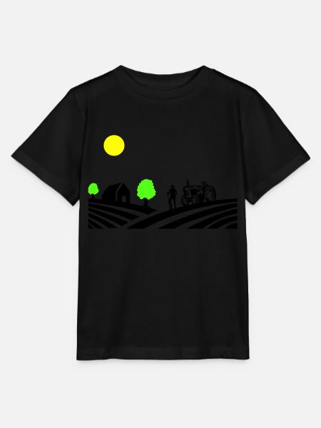 traktor farm - Stanley/Stella Kinder T-Shirt MINI CREATOR  - Schwarz