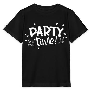 Party Time - Stanley/Stella Kinder T-Shirt MINI CREATOR  - Schwarz - Vorne - Mikhail (115cm)