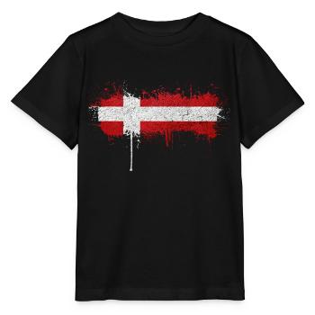 Danemark Europe Drapeau danois symboles nationaux norden - T-shirt bio MINI CREATOR Stanley/Stella Enfant - noir - Devant - Mikhail (115cm)