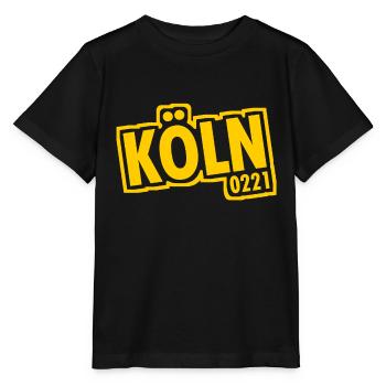Cologne - 0221 - Ville de la cathédrale - Rhin - Cathédrale de Cologne - T-shirt bio MINI CREATOR Stanley/Stella Enfant - noir - Devant - Mikhail (115cm)