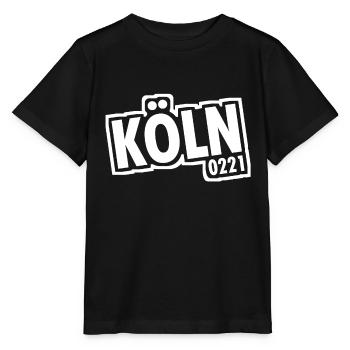 Cologne - 0221 - Ville de la cathédrale - Rhin - Cathédrale de Cologne - T-shirt bio MINI CREATOR Stanley/Stella Enfant - noir - Devant - Mikhail (115cm)