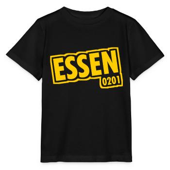 Essen - 0201 - Area Code - Slogan - Stanley/Stella MINI CREATOR Kids’ T-Shirt - black - Front - Mikhail (115cm)