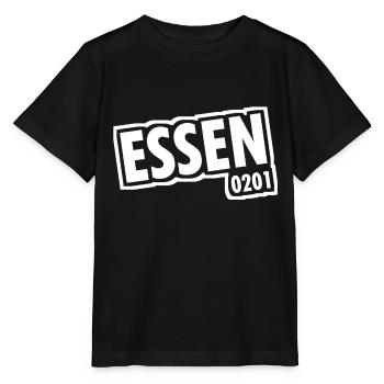 Essen - 0201 - Area Code - Slogan - Stanley/Stella MINI CREATOR Kids’ T-Shirt - black - Front - Mikhail (115cm)