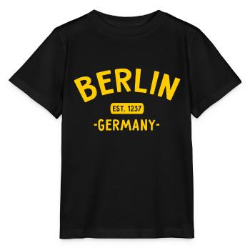 Berlin - Fondée en 1237 - Allemagne - Ours de Berlin - T-shirt bio MINI CREATOR Stanley/Stella Enfant - noir - Devant - Mikhail (115cm)