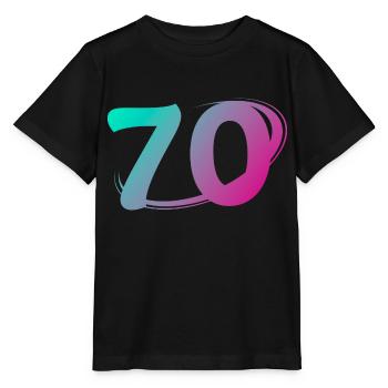 Nummer 70 mehrfarbig - Stanley/Stella Kinder T-Shirt MINI CREATOR  - Schwarz - Vorne - Mikhail (115cm)