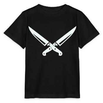Messer Symbol - Stanley/Stella Kinder T-Shirt MINI CREATOR  - Schwarz - Vorne - Mikhail (115cm)