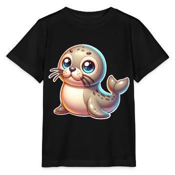 Seal seal - Stanley/Stella MINI CREATOR Kids’ T-Shirt - black - Front - Mikhail (115cm)