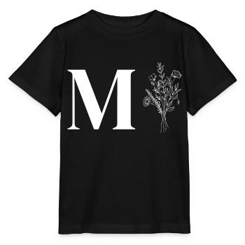 Minimalistische Blumen - Stanley/Stella Kinder T-Shirt MINI CREATOR  - Schwarz - Vorne - Mikhail (115cm)