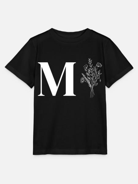 Minimalistische Blumen - Stanley/Stella Kinder T-Shirt MINI CREATOR - Schwarz