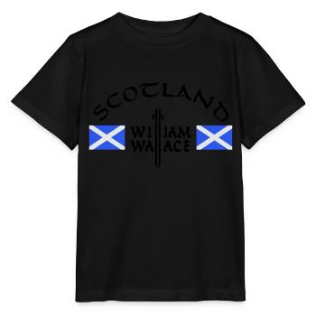 Scotland William Wallace - Stanley/Stella Kinder T-Shirt MINI CREATOR  - Schwarz - Vorne - Mikhail (115cm)