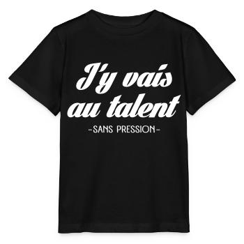 J'y vais au talent - T-shirt bio MINI CREATOR Stanley/Stella Enfant - noir - Devant - Mikhail (115cm)