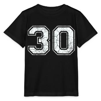 30 dans blanc in Used Look - T-shirt bio MINI CREATOR Stanley/Stella Enfant - noir - Devant - Mikhail (115cm)