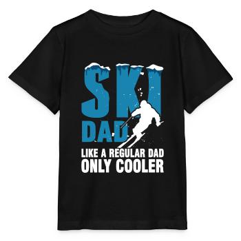Ski skieur skier Papa Fête des Pères Cadeau - T-shirt bio MINI CREATOR Stanley/Stella Enfant - noir - Devant - Mikhail (115cm)