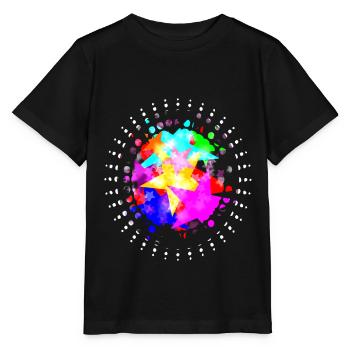 Étoiles colorées - Étoiles colorées - T-shirt bio MINI CREATOR Stanley/Stella Enfant - noir - Devant - Mikhail (115cm)
