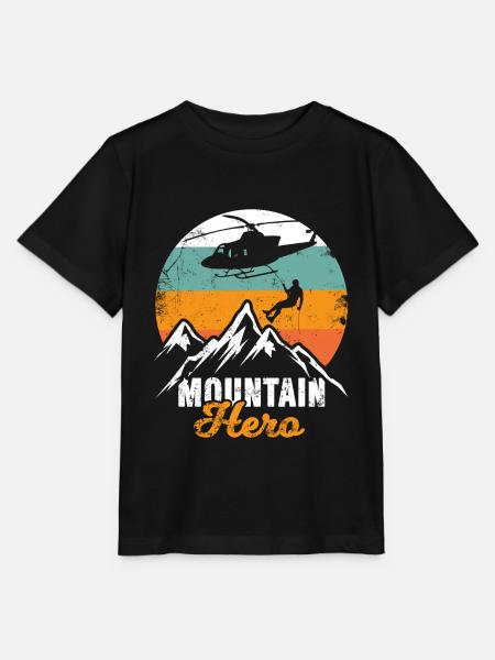Bergrettung Hubschrauber Mountain Hero - Stanley/Stella Kinder T-Shirt MINI CREATOR  - Schwarz