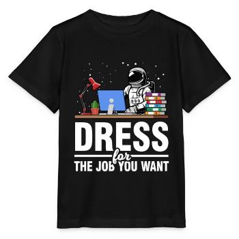 Astronaut Espace Travail de bureau - T-shirt bio MINI CREATOR Stanley/Stella Enfant - noir - Devant - Mikhail (115cm)