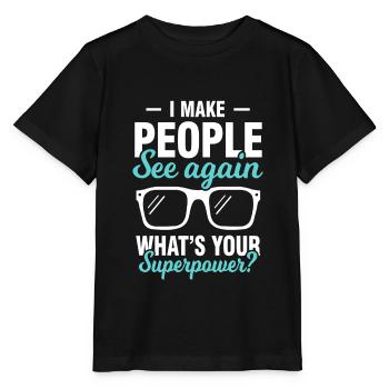 Optiker Augenoptiker Augenarzt - Stanley/Stella Kinder T-Shirt MINI CREATOR  - Schwarz - Vorne - Mikhail (115cm)