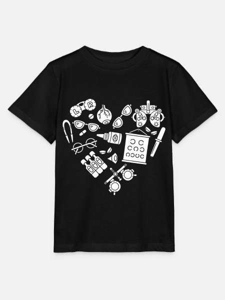 Augenoptiker Optiker Augenarzt Herz - Stanley/Stella Kinder T-Shirt MINI CREATOR  - Schwarz