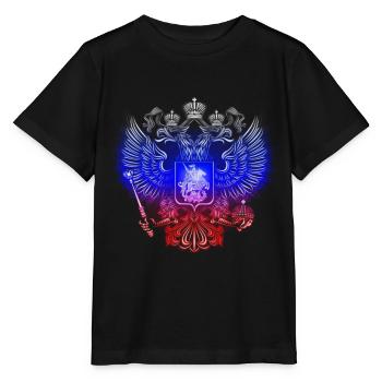 Russian coat of arms - Stanley/Stella MINI CREATOR Kids’ T-Shirt - black - Front - Mikhail (115cm)