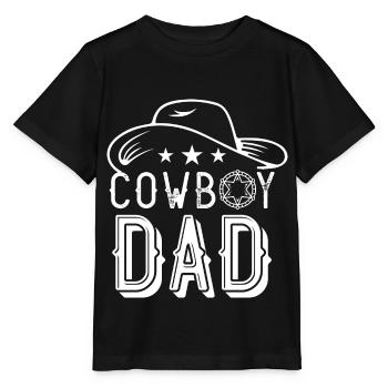 Cowboy Dad America Wild West Lasso Cowboys - Stanley/Stella MINI CREATOR Kids’ T-Shirt - black - Front - Mikhail (115cm)