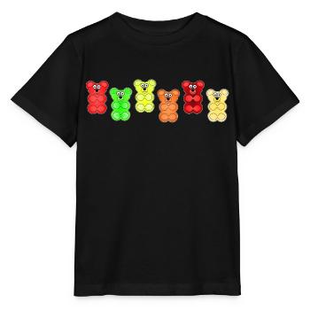 Gummy bears - Stanley/Stella MINI CREATOR Kids’ T-Shirt - black - Front - Mikhail (115cm)