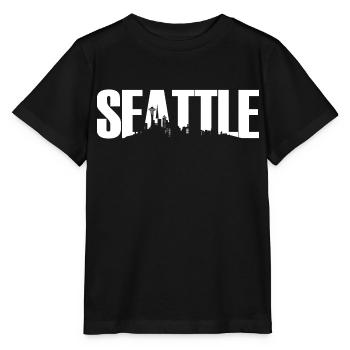 SEATTLE, Washington, USA, Skyline - Stanley/Stella MINI CREATOR Kids’ T-Shirt - black - Front - Mikhail (115cm)