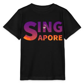 Singapur - Stanley/Stella Kinder T-Shirt MINI CREATOR  - Schwarz - Vorne - Mikhail (115cm)