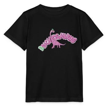 Brachiosaure - T-shirt bio MINI CREATOR Stanley/Stella Enfant - noir - Devant - Mikhail (115cm)