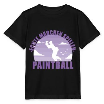 Paintball Paintballerin Gotcha Mädchen Geschenk - Stanley/Stella Kinder T-Shirt MINI CREATOR  - Schwarz - Vorne - Mikhail (115cm)