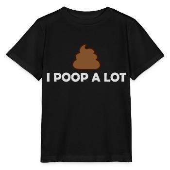 Je fais beaucoup caca - T-shirt bio MINI CREATOR Stanley/Stella Enfant - noir - Devant - Mikhail (115cm)