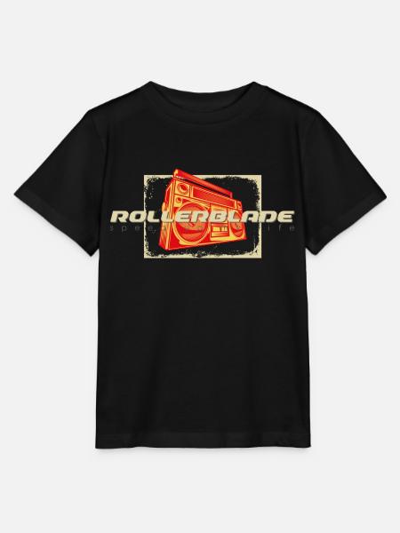 80s ghettoblaster rollerblader - Stanley/Stella Kinder T-Shirt MINI CREATOR - Schwarz