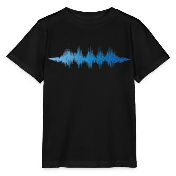 Music audio wave / sound wave / audio frequency - Stanley/Stella MINI CREATOR Kids’ T-Shirt - black - Front - Mikhail (115cm)