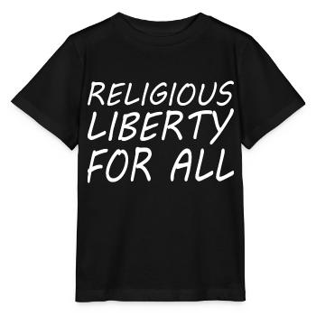 religious liberty for all - Stanley/Stella MINI CREATOR Kids’ T-Shirt - black - Front - Mikhail (115cm)
