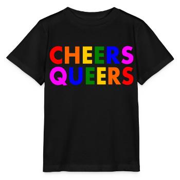 Cheers queers - T-shirt bio MINI CREATOR Stanley/Stella Enfant - noir - Devant - Mikhail (115cm)