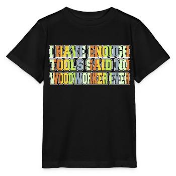 Jackhammer Plumber Carpentry Logging - Stanley/Stella MINI CREATOR Kids’ T-Shirt - black - Front - Mikhail (115cm)