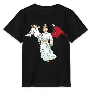 Engel Teufel gut böse Gefühle Emotion Satan Dark - Stanley/Stella Kinder T-Shirt MINI CREATOR  - Schwarz - Vorne - Mikhail (115cm)
