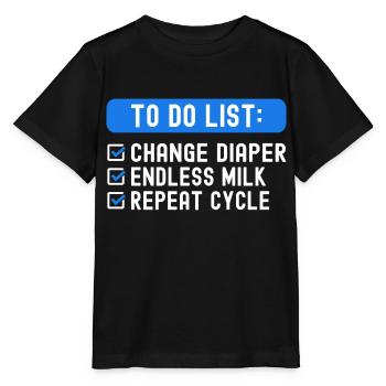 To Do List Parenting - Stanley/Stella MINI CREATOR Kids’ T-Shirt - black - Front - Mikhail (115cm)