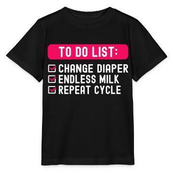 To Do List Parenting - Stanley/Stella MINI CREATOR Kids’ T-Shirt - black - Front - Mikhail (115cm)