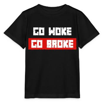 Go Woke Go pleite - Stanley/Stella Kinder T-Shirt MINI CREATOR  - Schwarz - Vorne - Mikhail (115cm)